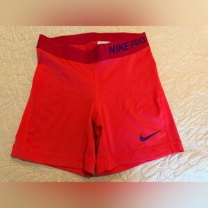 Nike Pro Red Compression Shorts, Size XS